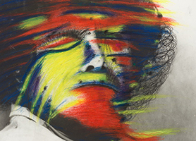 Selbstporträt als Rembrandt II 1969 od. 1970 Arnulf Rainer (*1929 Wien, Österreich) Sammlung Otto Mauer © Arnulf Rainer; Foto: L. Deinhardstein, L. Rastl