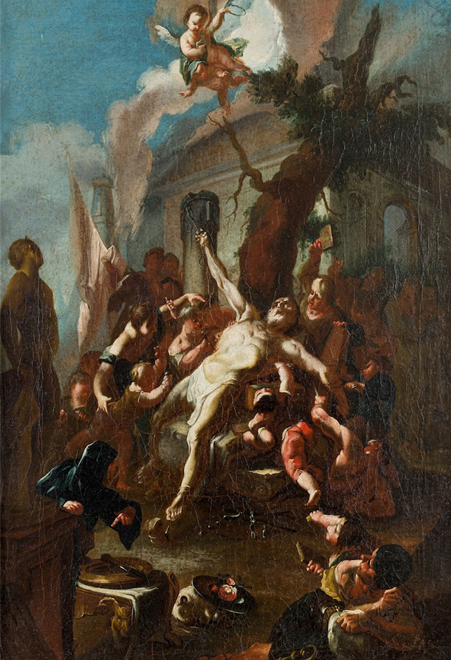 Marter des heiligen Kassian 1760 nach Paul Troger Diözesane Sammlung L. Deinhardstein, L. Rastl