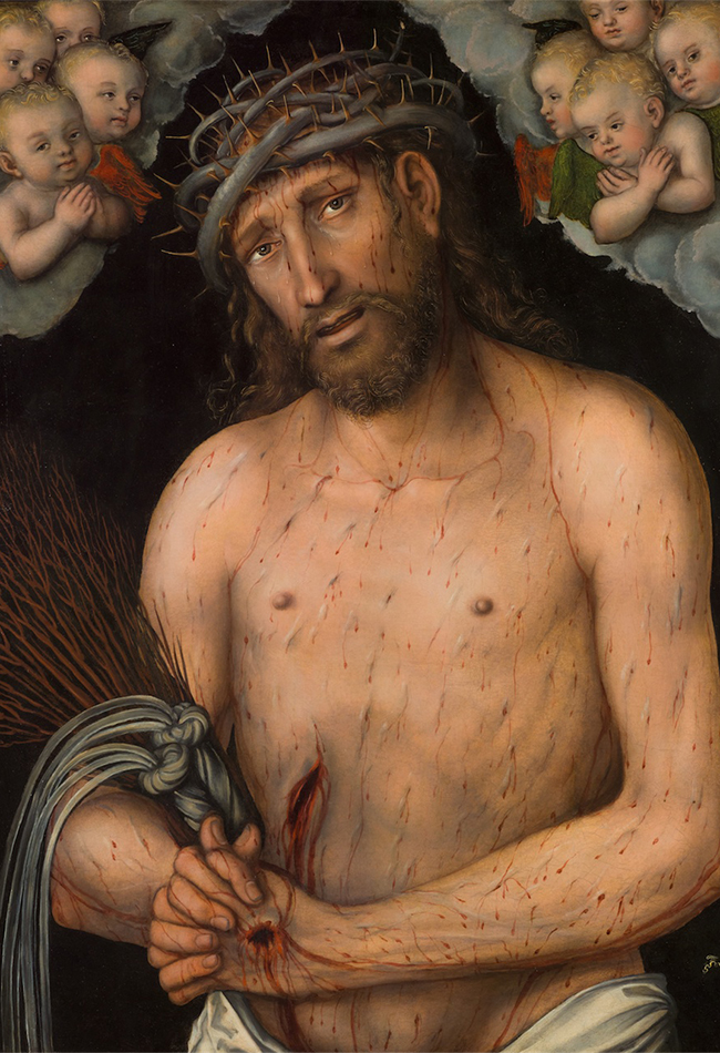 Schmerzensmann 1537 Lucas Cranach d. Ä. (*1472 Kronach, Deutschland; + 1553 Weimar, Deutschland) Diözesane Sammlung L. Deinhardstein, L. Rastl