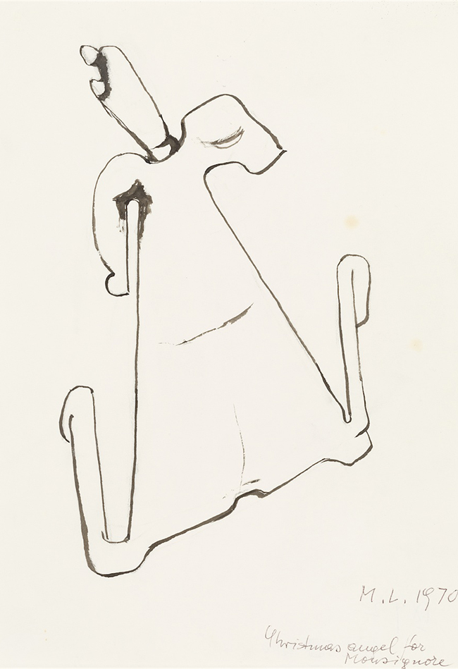 Christmas angel for Monsignore 1970 Maria Lassnig (*1919 Kappel am Krappfeld, Österreich, + 2014 Wien, Österreich) Sammlung Otto Mauer © Maria Lassnig; Foto: L. Deinhardstein, L. Rastl