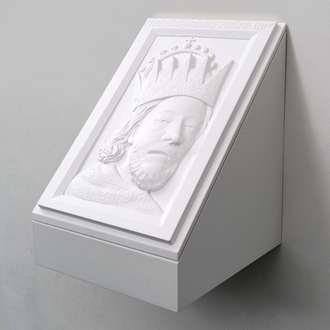 Das taktile Relief des Porträts Herzog Rudolfs IV.
Foto: Lena Deinhardstein