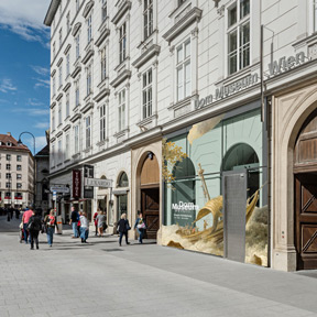 Die Fassade des Dom Museum Wien am Stephansplatz.
Foto: Hertha Hurnaus