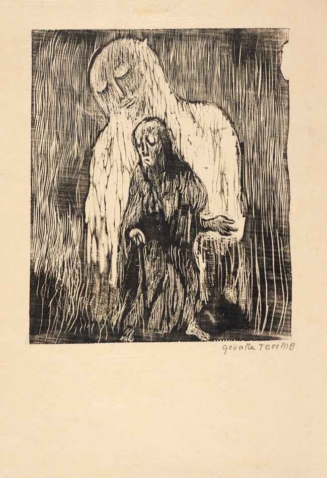 aus dem zyklus zu grimms märchen gevatter tod um 1944 Margret Bilger (*1904 Graz, Österreich, + 1971 Schärding, Österreich) Sammlung Otto Mauer © Margret Bilger; Foto: L. Deinhardstein