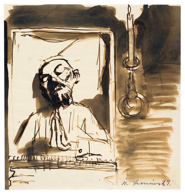 der tod des iwan iljitsch (tolstoi) 1929 Hans Fronius (*1903 Sarajevo, Bosnien-Herzegowina, + 1988 Perchtoldsdorf, Österreich) Sammlung Otto Mauer © Hans Fronius; Foto: L. Deinhardstein