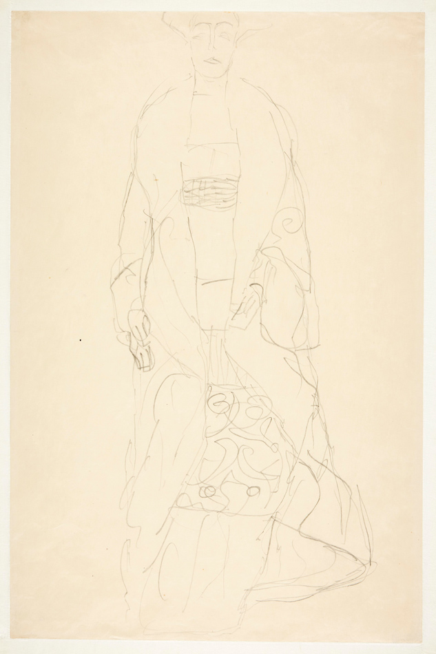 adele bloch-bauer mit mantel in ornamentiertem kleid 1911 Gustav Klimt (*1862 Wien, Österreich, + 1918 Wien, Österreich) Sammlung Otto Mauer Foto: L. Deinhardstein