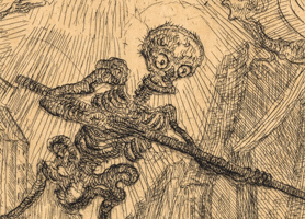 der tod verfolgt die menschenherde 1896 James Ensor (*1860 Ostend, Belgien, + 1949 Ostend, Belgien) Sammlung Otto Mauer Foto: L. Deinhardstein